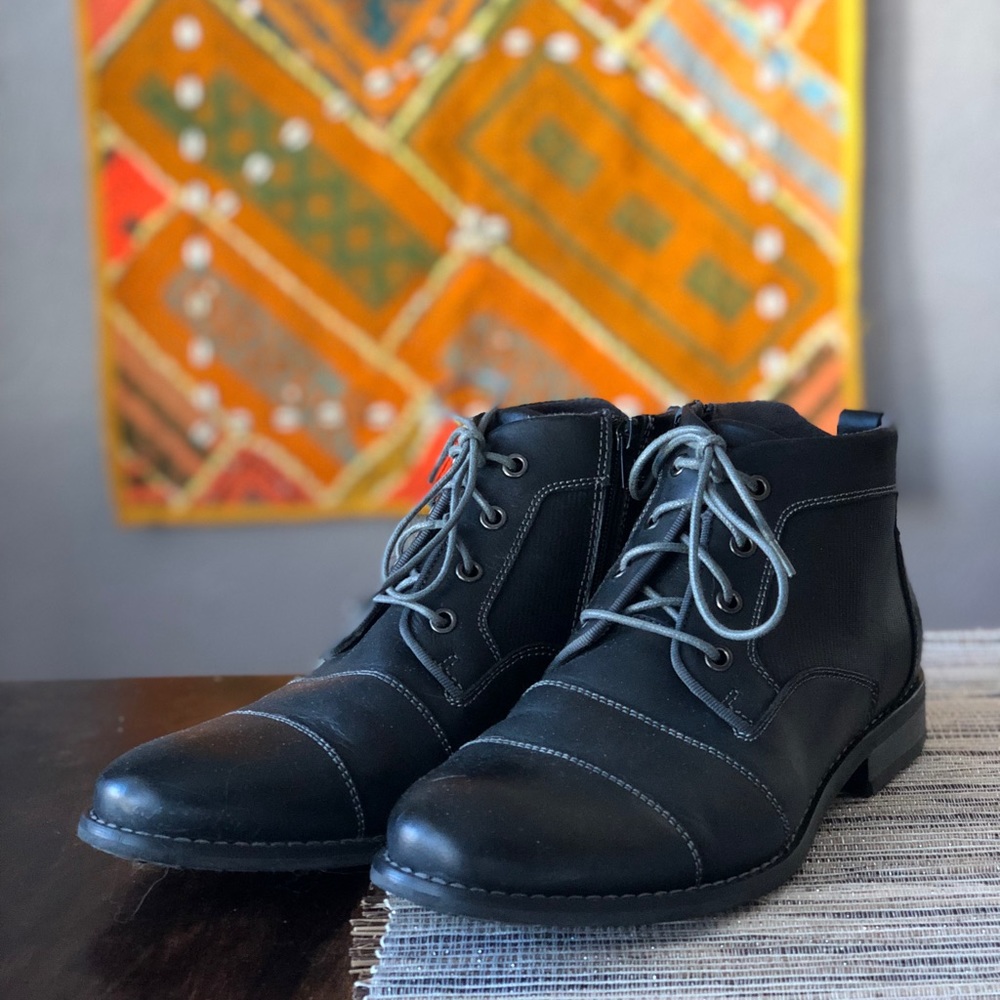 Steven Madden men’s black dress shoes